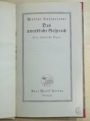 Das unendliche Gespräch. Eine nächtliche Szene.