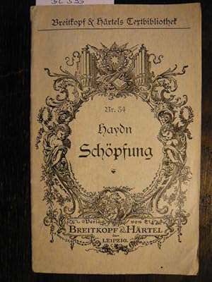 Imagen del vendedor de Die Schpfung. Oratorium. a la venta por Versandantiquariat  Wenzel