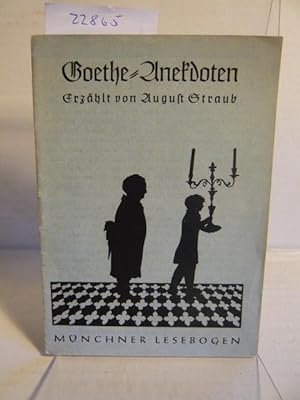 Bild des Verkufers fr Goethe-Anekdoten zum Verkauf von Versandantiquariat  Wenzel