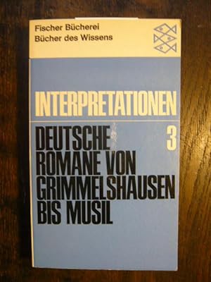 Deutsche Romane von Grimmelshausen bis Musil.