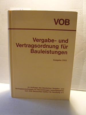 Bild des Verkufers fr VOB. Vergabe- und Vertragsordnung fr Bauleistungen. zum Verkauf von Versandantiquariat  Wenzel