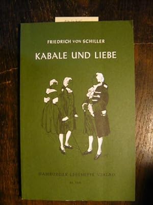 Image du vendeur pour Kabale und Liebe. Ein brgerliches Trauerspiel. mis en vente par Versandantiquariat  Wenzel