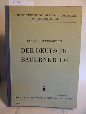 Bild des Verkufers fr Der Deutsche Bauernkrieg. zum Verkauf von Versandantiquariat  Wenzel