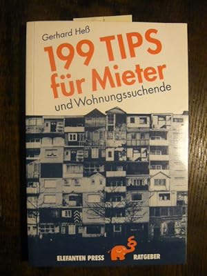 Bild des Verkufers fr 199 Tips fr Mieter und Wohnungssuchende. zum Verkauf von Versandantiquariat  Wenzel
