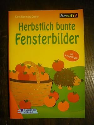 Herbstlich bunte Fensterbilder.