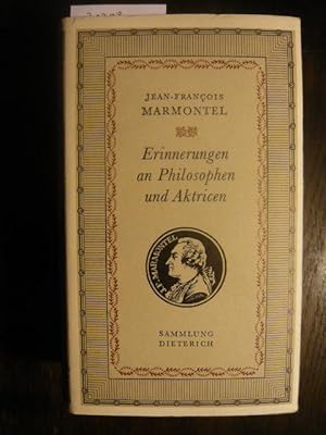 Imagen del vendedor de Erinnerungen an Philosophen und Aktricen. a la venta por Versandantiquariat  Wenzel