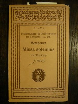 Missa Solemnis.