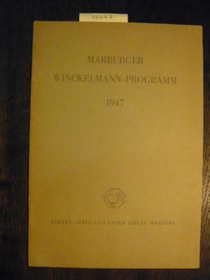 Bild des Verkufers fr Marburger Winckelmann-Programm 1947. zum Verkauf von Versandantiquariat  Wenzel