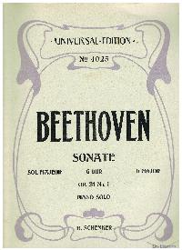 Noten Beethoven Sonate Sol Mäjeur G-Dur OP. 31No. 1 Piano Solo