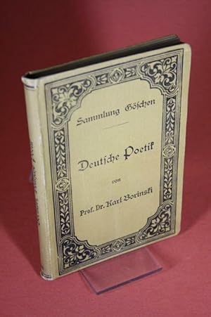 Immagine del venditore per Deutsche Poetik venduto da Der B�cherhof