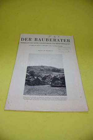 Bild des Verk�ufers f�r Der Bauberater (31. Jahrgang/Heft 3-4/ 1966) - Werkblatt des Bayer. Landesvereins f�r Heimatpflege. Bauen in Franken zum Verkauf von Der B�cherhof