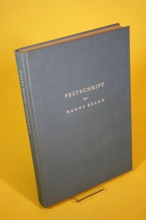 Immagine del venditore per Festschrift f�r Hanns Braun. venduto da Der B�cherhof