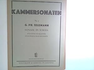 Bild des Verkufers fr Kammersonaten Nr. 5 : Sonate in H-Moll, fr Flote und Klavier zum Verkauf von ANTIQUARIAT FRDEBUCH Inh.Michael Simon