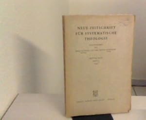 Seller image for Neue Zeitschrift fr systematische Theologie. 2. Band. Heft 2. for sale by Zellibooks. Zentrallager Delbrck