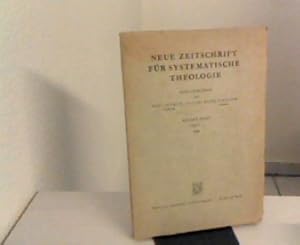 Imagen del vendedor de Neue Zeitschrift fr systematische Theologie. 1. Band, Heft 1 a la venta por Zellibooks. Zentrallager Delbrck