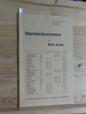 Standardnummern von Bela Anda. Chorusheft C Stimme.