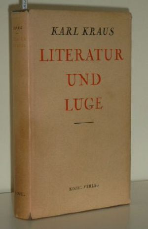 Imagen del vendedor de Literatur und Lge. Sechster Band der Werke. a la venta por Versandantiquariat Gebraucht und Selten