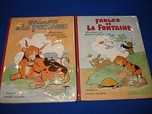 Les Fables de LA FONTAINE illustrées par Benjamin RABIER 2 volumes