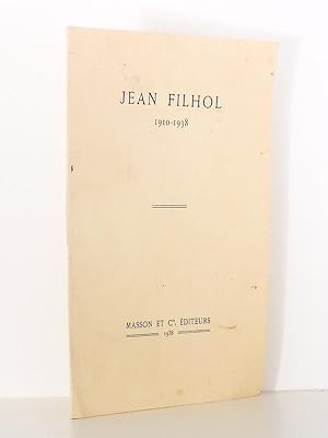 Seller image for Jean Filhol [ L'oeuvre scientifique de Jean Filhol - cours profess au Collge de France, le 24 janvier 1938 ] for sale by Librairie du Cardinal