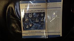 Seller image for Arabian Nights Entertainments or book of thousand Nights & a Night, The 1932, STATED 1st Modern Library Edition on copyright pg,, HAS 210 TITLES ON BACK DJ HAS BLUE LINES TOP / BTM ILLUST IN MIDDLE WITH AN ADULT SELECTION for sale by Bluff Park Rare Books