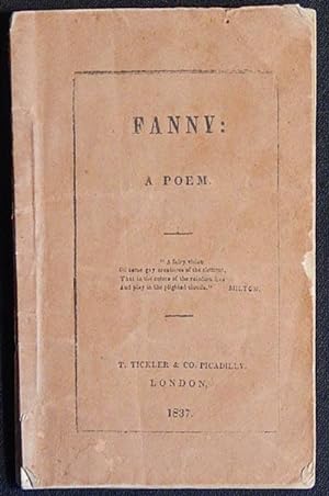 Image du vendeur pour Fanny: A Poem mis en vente par Classic Books and Ephemera, IOBA