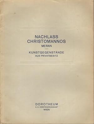 Nachlass Christomannos, Meran. Kunstgegenstände aus Privatbesitz. CCXL. Kunstauktion Dorotheum, W...