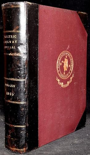 Bild des Verkufers fr ELECTRIC RAILWAY JOURNAL. VOLUME 65. JANUARY TO JUNE, 1925 zum Verkauf von BLACK SWAN BOOKS, INC., ABAA, ILAB