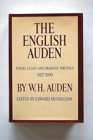 Bild des Verkufers fr The English Auden: Poems, Essays and Dramatic Writings, 1927-1939 zum Verkauf von North Star Rare Books & Manuscripts