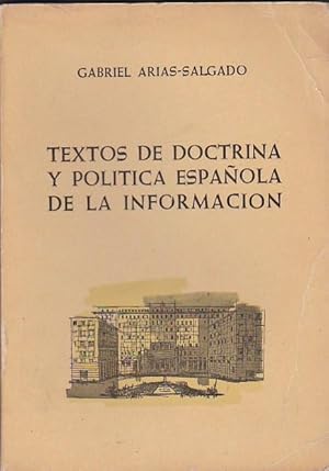 Seller image for Textos de doctrina y poltica espaola de la informacin for sale by LIBRERA GULLIVER