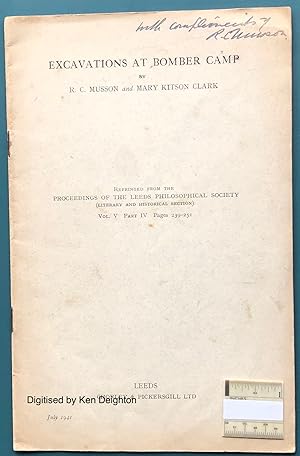 Bild des Verkufers fr Excavations At Bomber Camp COMPLIMENTS OF THE AUTHOR Reprinted From The Proceedings Of The Leeds Philosophical Society Literary & Historical section Vol V Part IV Pages 239 - 251. EXTREMELY SCARCE zum Verkauf von Deightons