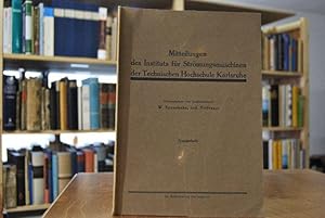 Imagen del vendedor de Mitteilungen des Instituts fr Strmungsmaschinen der Technischen Hochschule Karlsruhe. Heft 1. a la venta por Gppinger Antiquariat