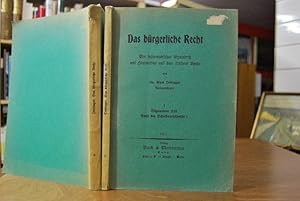 Image du vendeur pour Das brgerliche Recht. Bnde 1 und 2 (von 3) Ein systematischer Grundri mit Hinweisen auf das frhere Recht. mis en vente par Gppinger Antiquariat