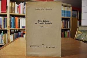 Kleine Beiträge zur Geschichte Ansbachs. Sonderdruck aus dem 73. Jahresbericht