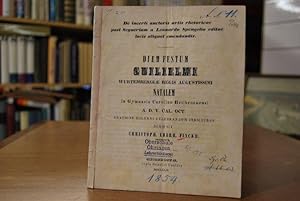 Schulbericht Karlsgymnasium Heilbronn 1854. De incerti auctoris artis rhetoricae post Seguerium a...