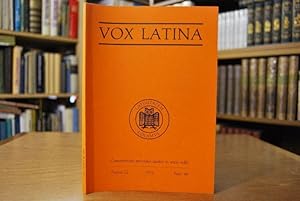 Vox Latina. Comentarii periodici favore et subsidio Studiorum Universitatis Saraviensis comparati...