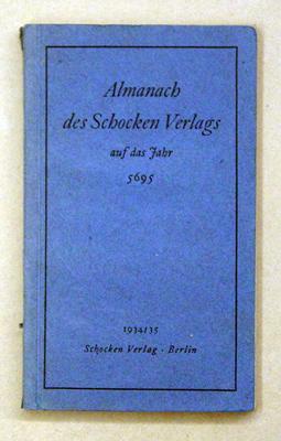 Almanach des Schocken Verlags auf das Jahr 5695.