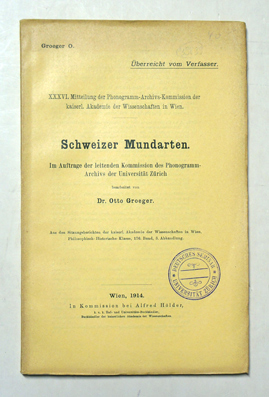 Immagine del venditore per Schweizer Mundarten. venduto da antiquariat peter petrej - Bibliopolium AG
