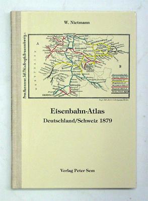 Bild des Verkufers fr Taschen-Atlas der Eisenbahnen Deutschlands und der Schweiz. Ein Nachschlagebuch fr den Eisenbahn-Beamten, Geschftsmann und Reisenden [?]. (Deckeltitel: Eisenbahn-Atlas Deutschland/Schweiz 1879). [Reprint]. zum Verkauf von antiquariat peter petrej - Bibliopolium AG