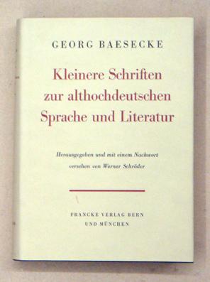 Immagine del venditore per Kleinere Schriften zur althochdeutschen Sprache und Literatur. venduto da antiquariat peter petrej - Bibliopolium AG