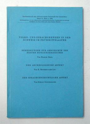 Seller image for Volks- und Sprachgrenzen in der Schweiz im Frhmittelalter. for sale by antiquariat peter petrej - Bibliopolium AG