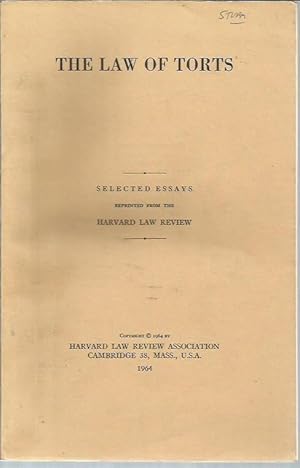 Seller image for The Law of Torts: Selected Essays Reprinted from the Harvard Law Review for sale by Bookfeathers, LLC