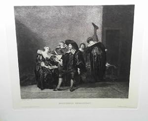 "Musicierende Gesellschaft" nach Pieter Codde - Radierung, 22,1 x 28,3 cm (image); 30 x 40 cm (sh...