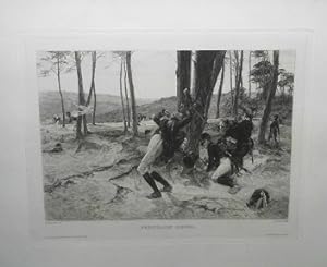 "Freiwillige Jäger" nach Robert Haug - Radierung, 20,8 x 30,2 cm (image); 30 x 40 cm (sheet). (= ...