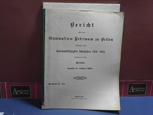 Gymnasium Petrinum zu Brilon. (= Jahresbericht über das Schuljahr 1914/1915).