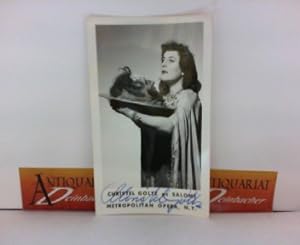 Photo Bild-Autogrammkarte von Kurt Böhme (als Salome an der Metropolitan Opera, new York) - eigen...