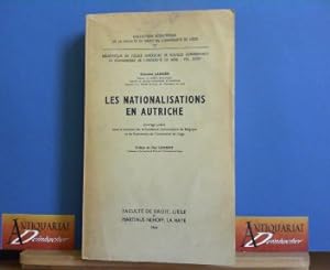 Les Nationalisations an Autriche. (= Collection Scientifique de la Faculte de Droit de l'Universi...