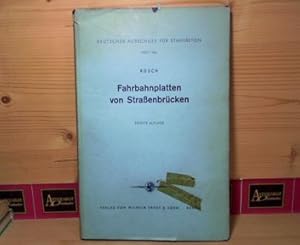 Bild des Verkufers fr Fahrbahnplatten von Straenbrcken - Berechnungstafeln fr Lasten nach DIN 1072. Straen- und Wegebrcken, Lastannahmen und fr gleichmige verteilte Last. (= Deutscher Ausschuss fr Stahlbeton, Heft 106). zum Verkauf von Antiquariat Deinbacher