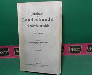 Jahrbuch für Landeskunde von Niederösterreich, Neue Folge, Band 22, Heft 2/3).