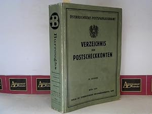 Verzeichnis der Postcheckkonten - 59.Ausgabe.