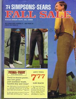 Simpsons-Sears Fall Sales -November 30, 1968 vintage catalog Mailorder Collectors .